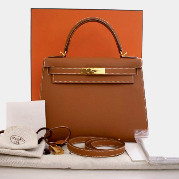 Pre Owned Hermes Gold Epsom Sellier Kelly 28