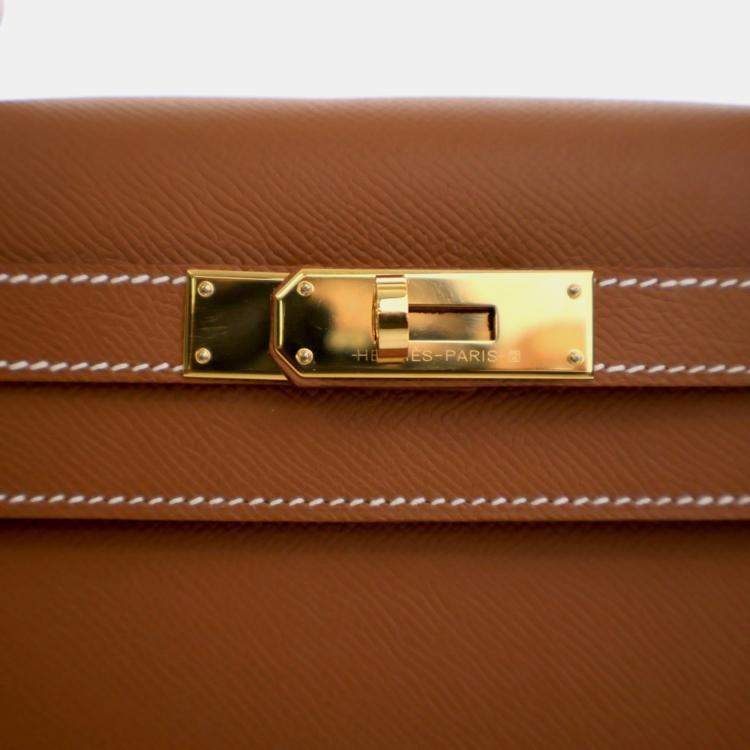 Pre Owned Hermes Gold Epsom Sellier Kelly 28