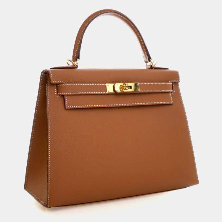 Pre Owned Hermes Gold Epsom Sellier Kelly 28