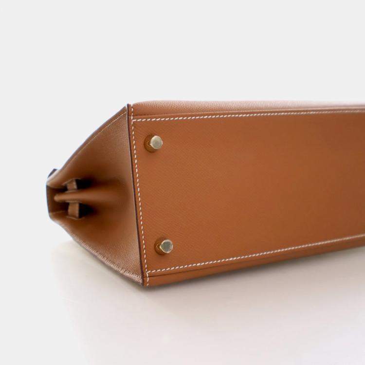 Pre Owned Hermes Gold Epsom Sellier Kelly 28