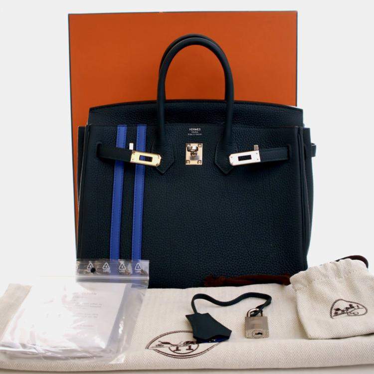 Pre Owned Hermes Vert Cypres Togo Officier Birkin 25