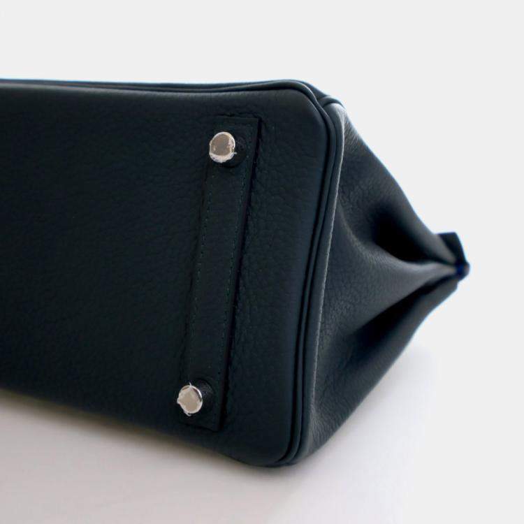 Pre Owned Hermes Vert Cypres Togo Officier Birkin 25