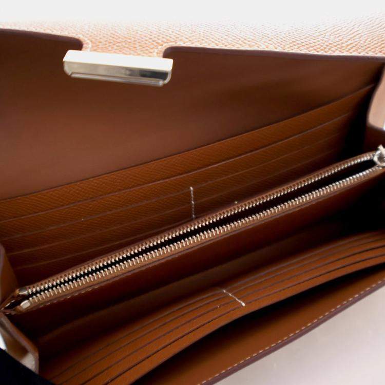 مملوكة مسبقًا Hermes Gold Epsom Constance Long Wallet