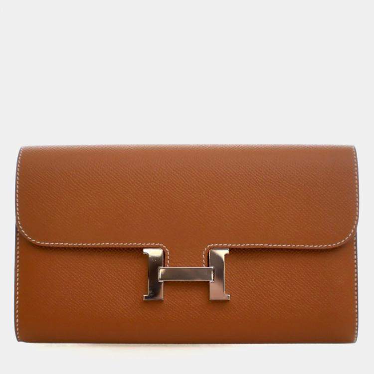 مملوكة مسبقًا Hermes Gold Epsom Constance Long Wallet