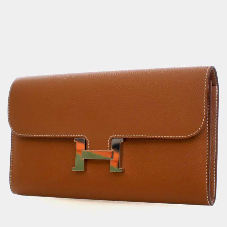 مملوكة مسبقًا Hermes Gold Epsom Constance Long Wallet