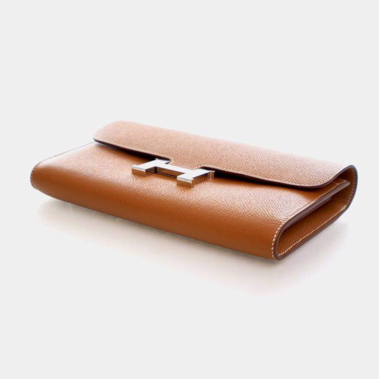 مملوكة مسبقًا Hermes Gold Epsom Constance Long Wallet