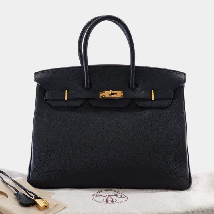 Pre Owned Hermes Noir Togo Birkin 35