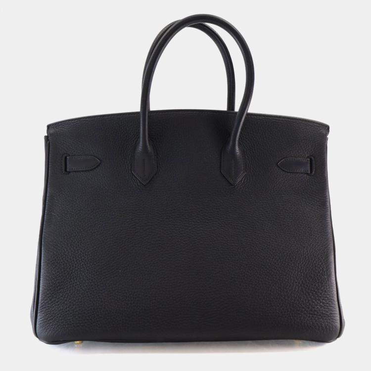 Pre Owned Hermes Noir Togo Birkin 35