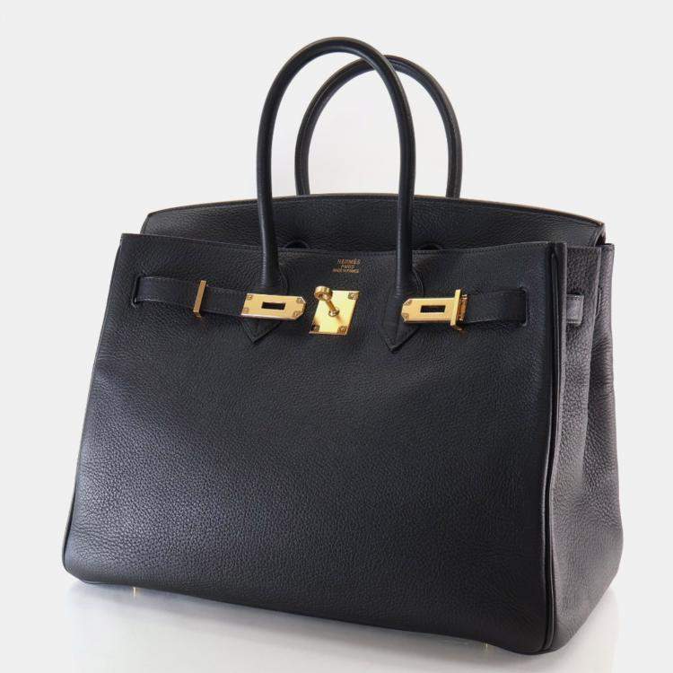Pre Owned Hermes Noir Togo Birkin 35