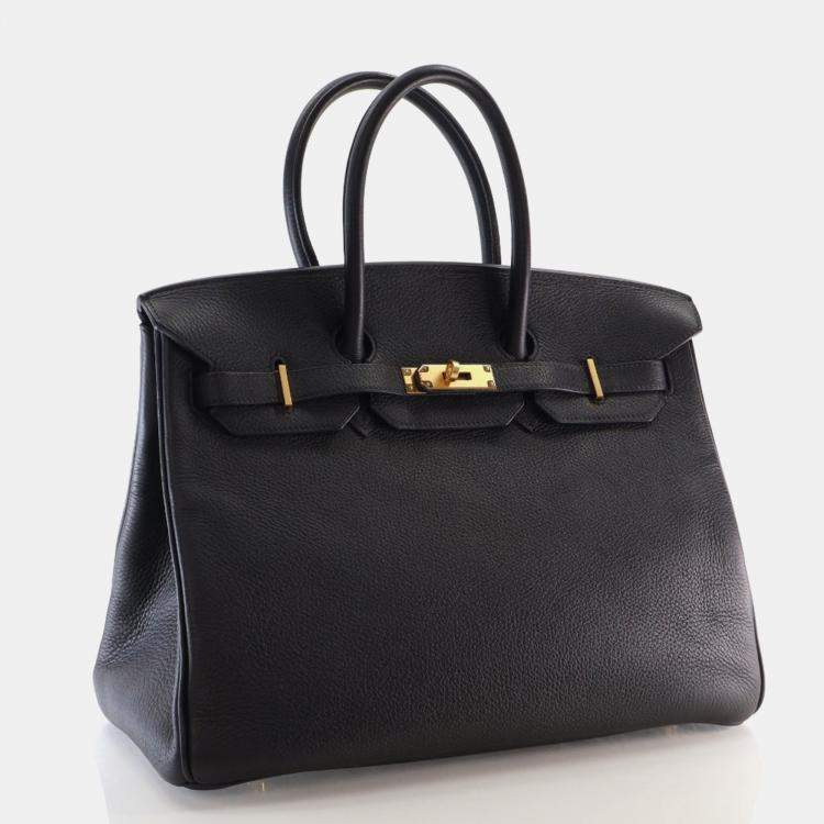 Pre Owned Hermes Noir Togo Birkin 35