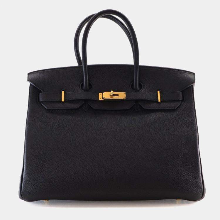 Pre Owned Hermes Noir Togo Birkin 35