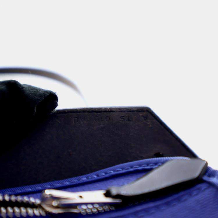 Pre Owned Hermes Bleu Electrique Toile H Herbag Zip 31