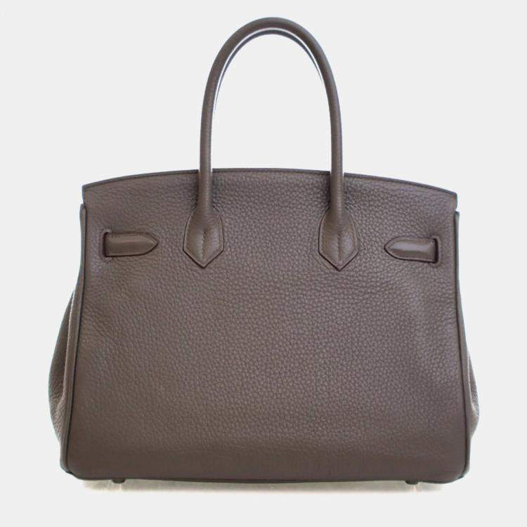Pre Owned Hermes Gris Etain Togo Birkin 30