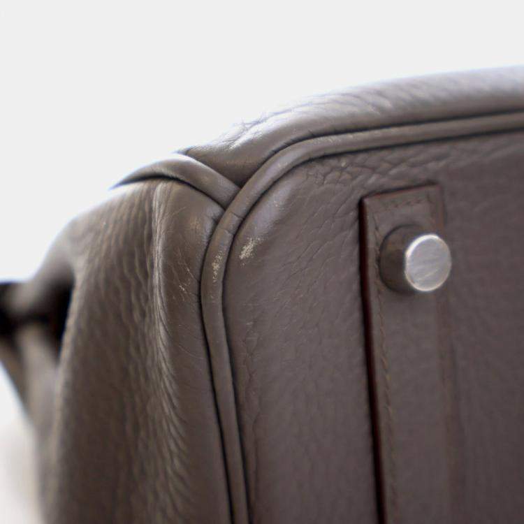 Pre Owned Hermes Gris Etain Togo Birkin 30