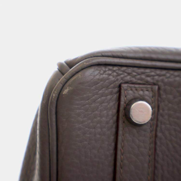 Pre Owned Hermes Gris Etain Togo Birkin 30