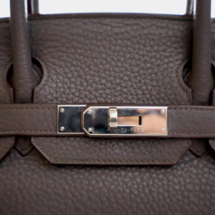 Pre Owned Hermes Gris Etain Togo Birkin 30