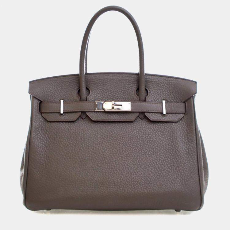 Pre Owned Hermes Gris Etain Togo Birkin 30
