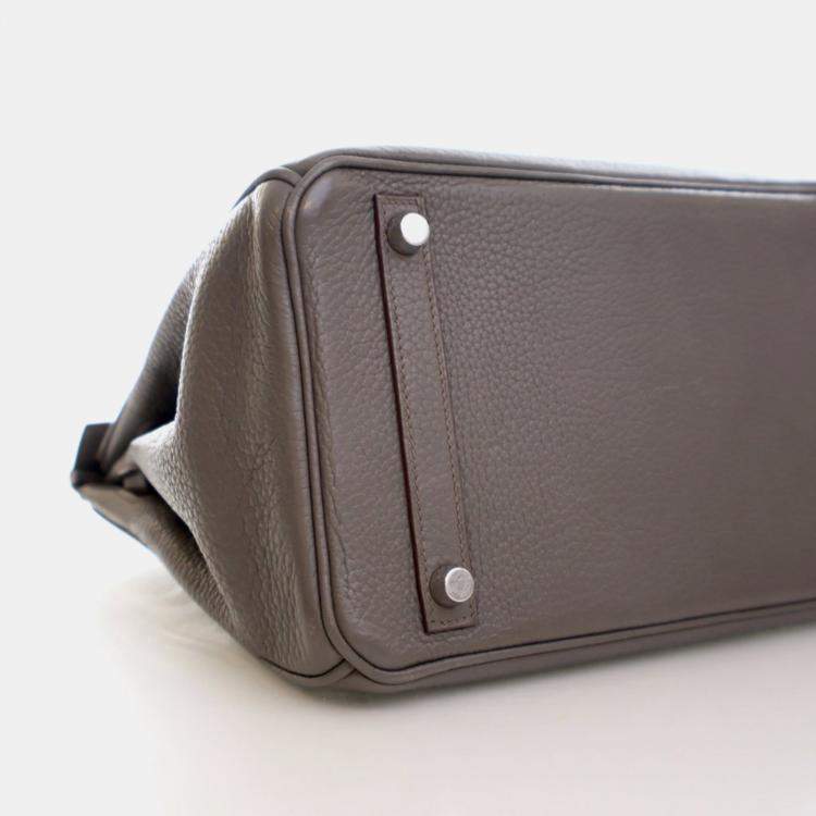 Pre Owned Hermes Gris Etain Togo Birkin 30