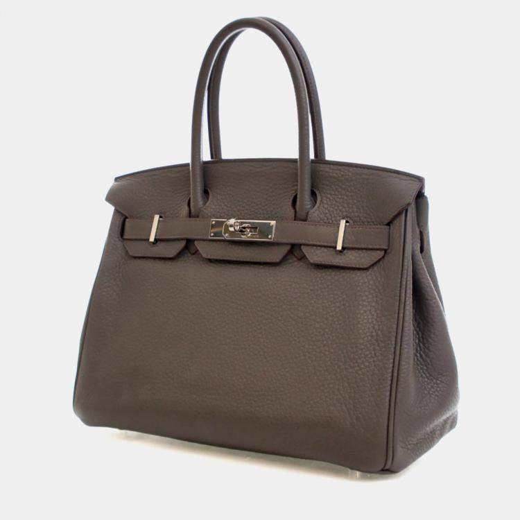 Pre Owned Hermes Gris Etain Togo Birkin 30
