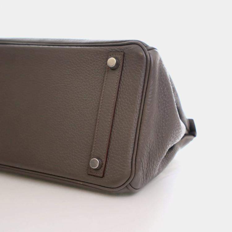 Pre Owned Hermes Gris Etain Togo Birkin 30