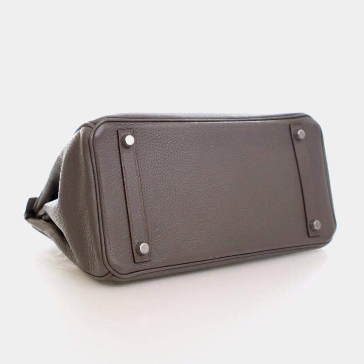 Pre Owned Hermes Gris Etain Togo Birkin 30