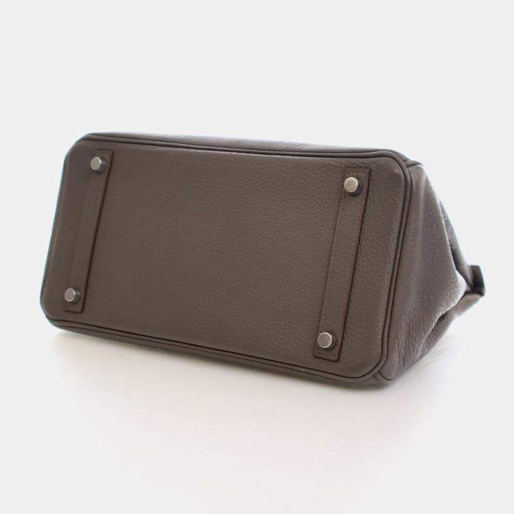 Pre Owned Hermes Gris Etain Togo Birkin 30