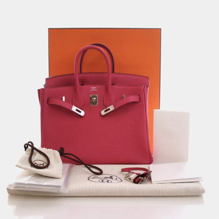 Pre Owned Hermes Rose Mexico Togo Birkin 25