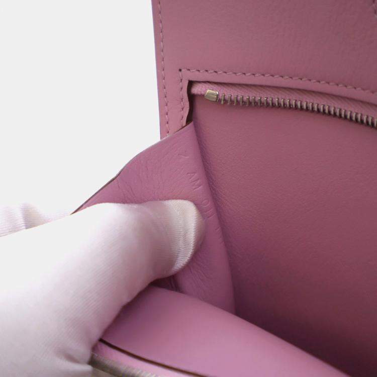 Pre Owned Hermes Mauve Sylvestre Swift Backpocket Pouch 25
