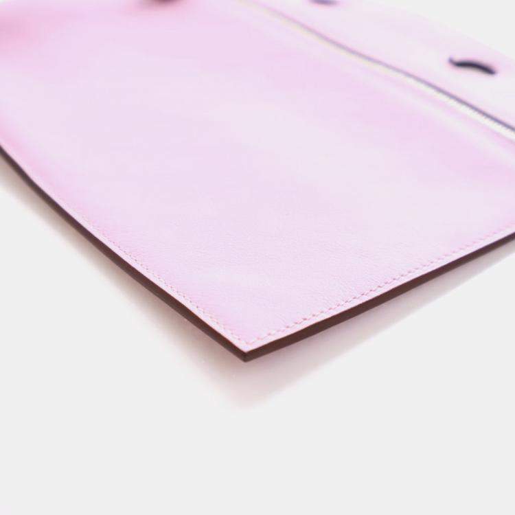 Pre Owned Hermes Mauve Sylvestre Swift Backpocket Pouch 25