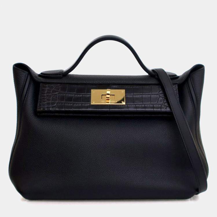 Pre Owned Hermes Noir Togo 24/24 Touch 29