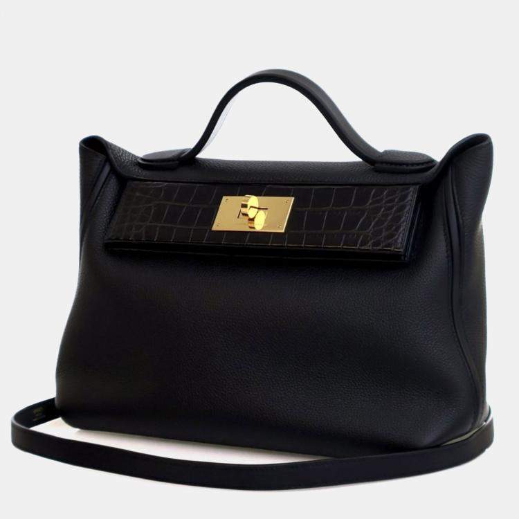Pre Owned Hermes Noir Togo 24/24 Touch 29