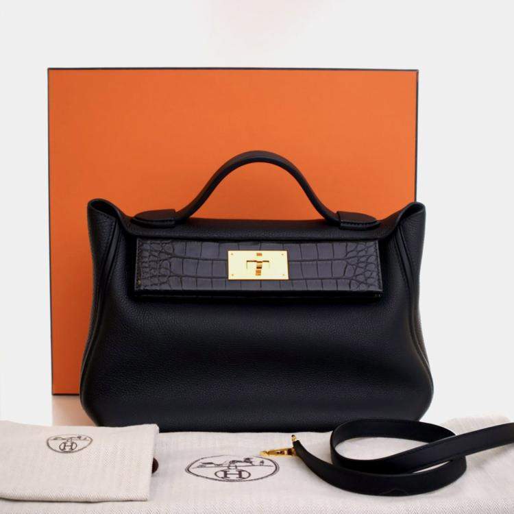 Pre Owned Hermes Noir Togo 24/24 Touch 29