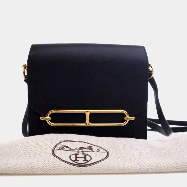 Pre Owned Hermes Noir Evercolor Mini Roulis 18