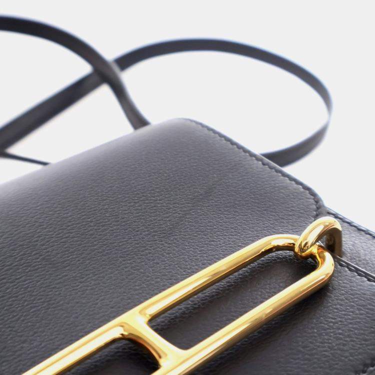 Pre Owned Hermes Noir Evercolor Mini Roulis 18