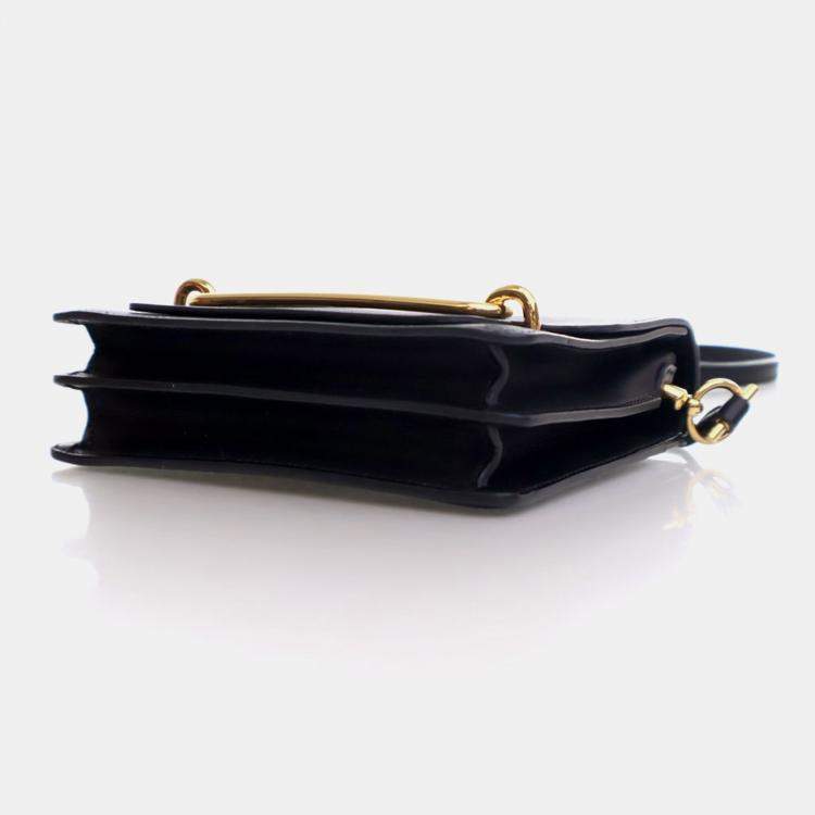 Pre Owned Hermes Noir Evercolor Mini Roulis 18