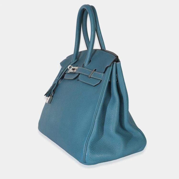 مملوكة مسبقًا Hermes Bleu Jean Togo Birkin 35 PHW