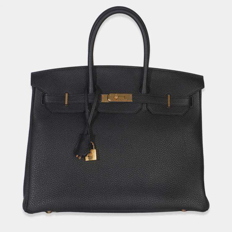 Pre Owned Hermes Black Togo Birkin 35 GHW