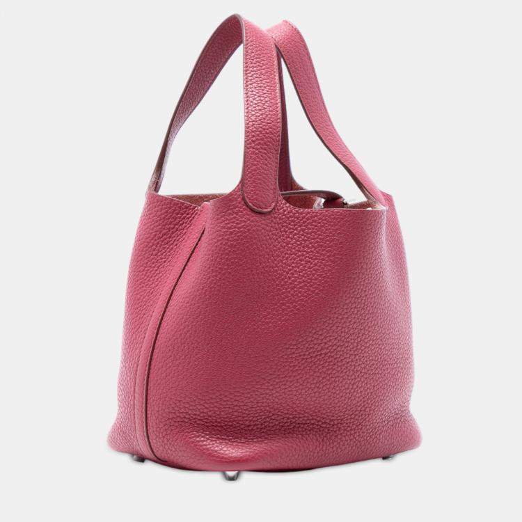 مملوكة مسبقًا Hermes Red Clemence Picotin Lock 18