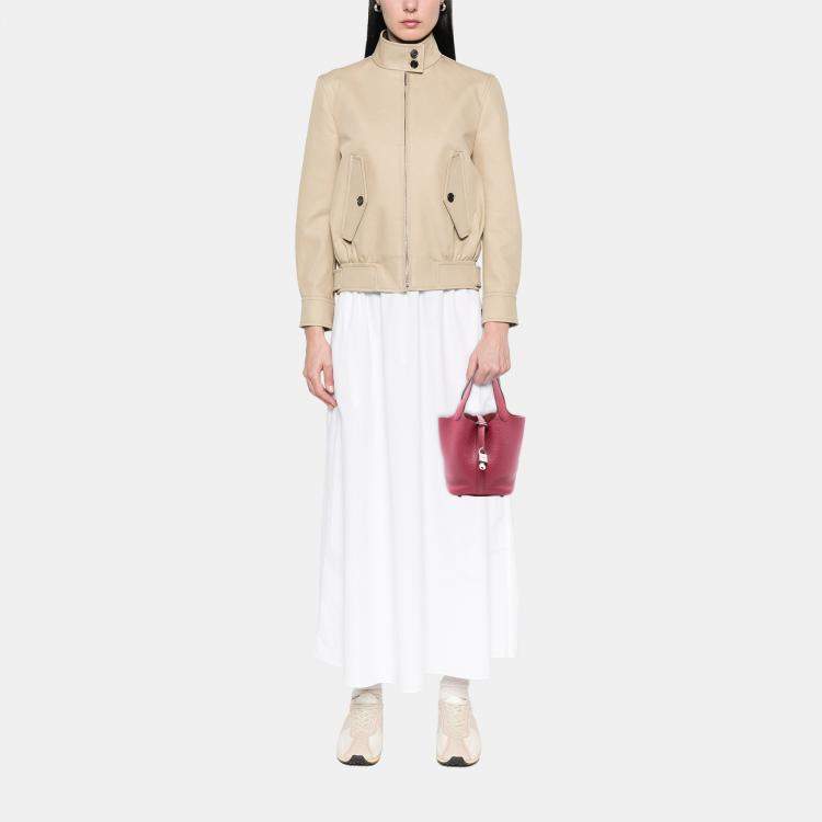 مملوكة مسبقًا Hermes Red Clemence Picotin Lock 18