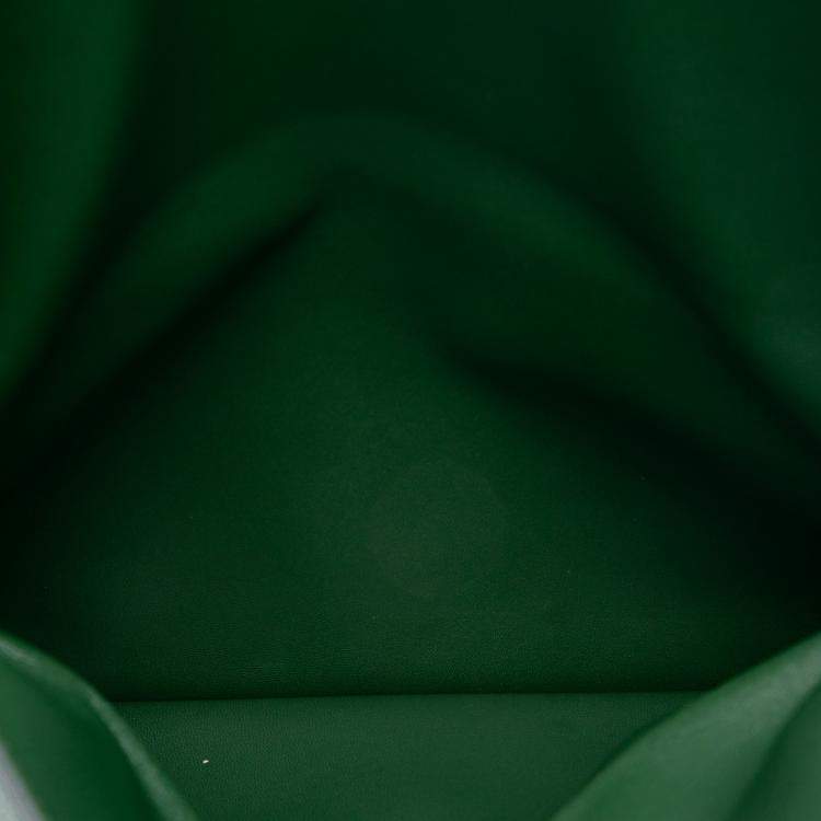 Pre Owned Hermes Green Evercolor Pliplat Clutch