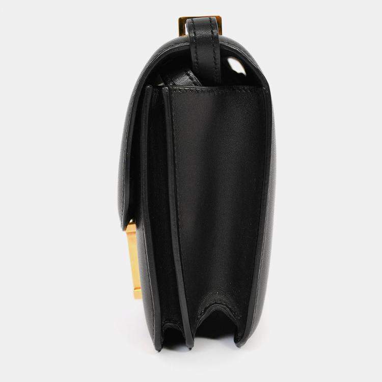 مملوكة مسبقًا Hermes 2016 Black Swift Leather Mini Constance 18