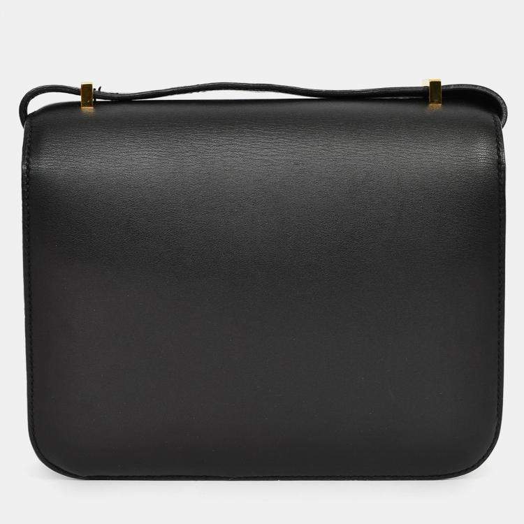 مملوكة مسبقًا Hermes 2016 Black Swift Leather Mini Constance 18