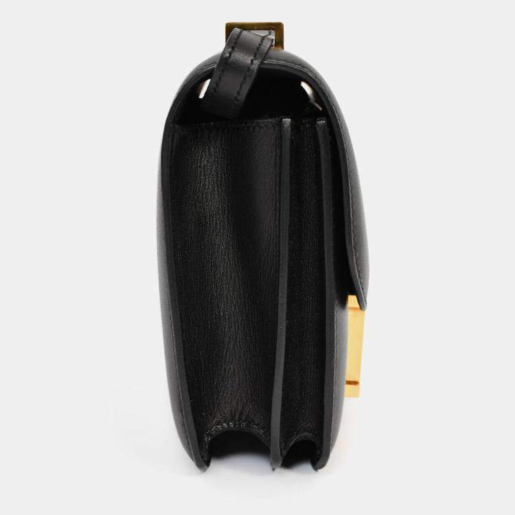 مملوكة مسبقًا Hermes 2016 Black Swift Leather Mini Constance 18