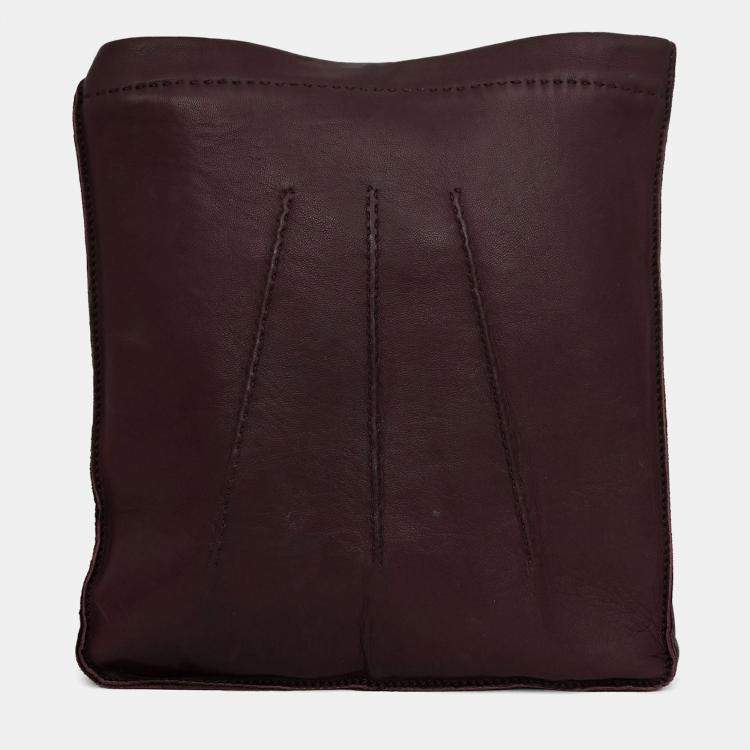 مملوكة مسبقًا Hermes Burgundy Leather Toudou Shoulder Bag