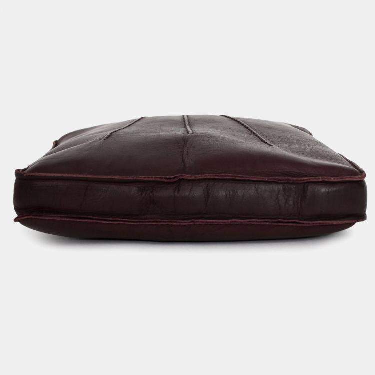 مملوكة مسبقًا Hermes Burgundy Leather Toudou Shoulder Bag