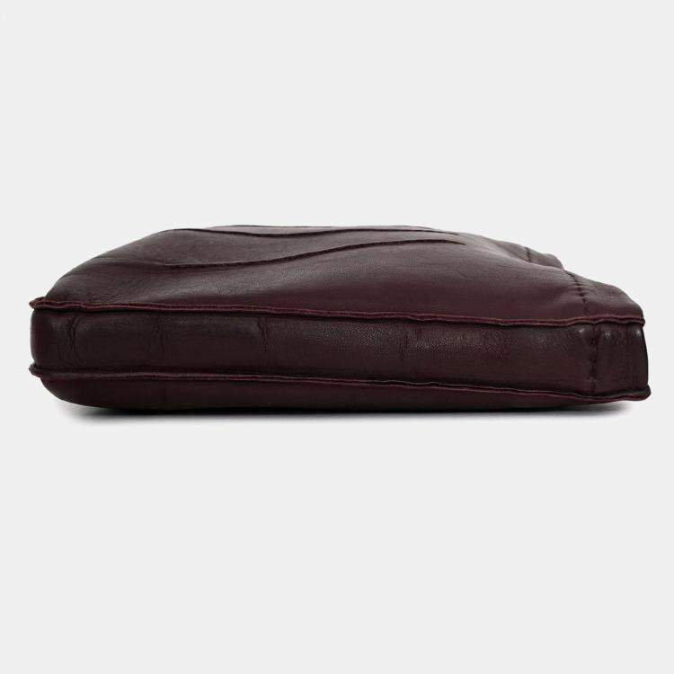 مملوكة مسبقًا Hermes Burgundy Leather Toudou Shoulder Bag