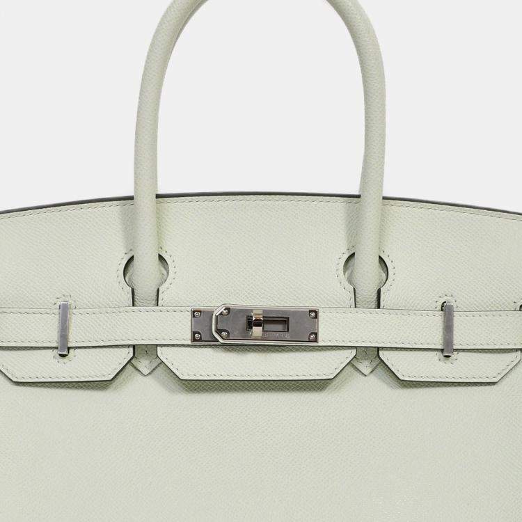 Pre Owned Hermes 2023 Vert Fizz Epsom Leather Birkin 30
