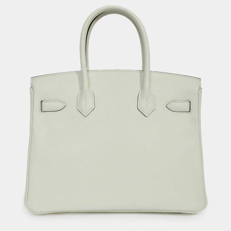 Pre Owned Hermes 2023 Vert Fizz Epsom Leather Birkin 30