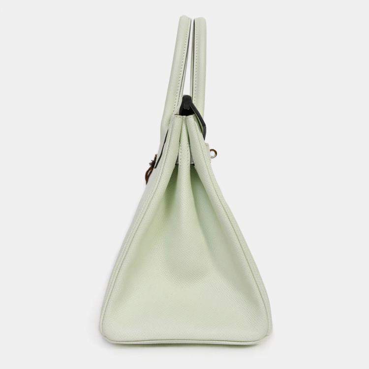 Pre Owned Hermes 2023 Vert Fizz Epsom Leather Birkin 30