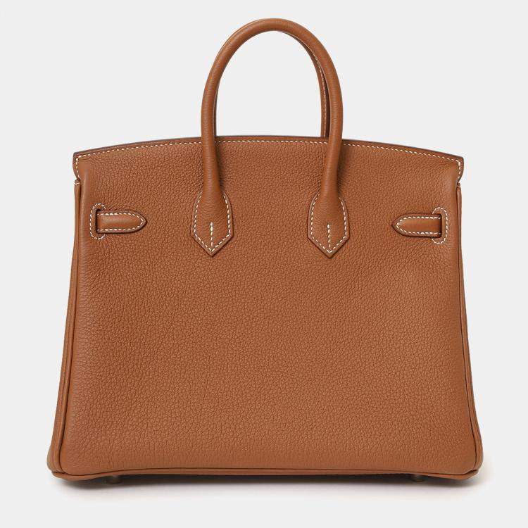 مملوكة مسبقًا Hermes 2025 Gold Togo Leather Birkin 25 PHW